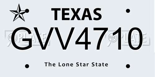 GVV4710 Texas License Plate