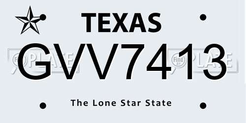 GVV7413 Texas License Plate