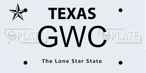 GWC Texas License Plate