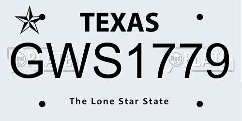 GWS1779 Texas License Plate