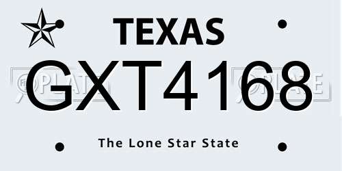 GXT4168 Texas License Plate
