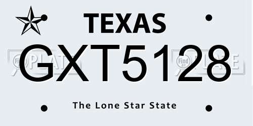 GXT5128 Texas License Plate