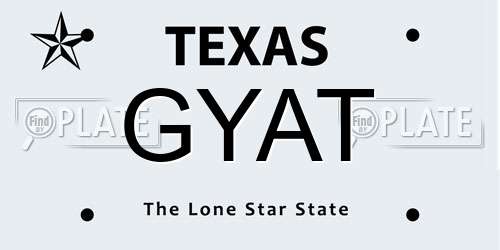 GYAT Texas License Plate