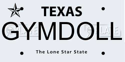 GYMDOLL Texas License Plate