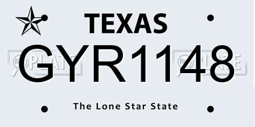 GYR1148 Texas License Plate