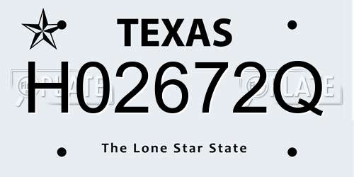 H02672Q Texas License Plate