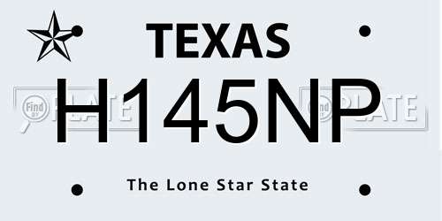 H145NP Texas License Plate