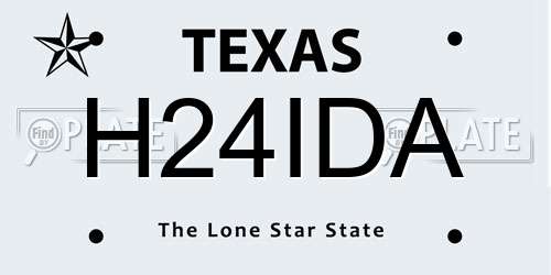 H24IDA Texas License Plate