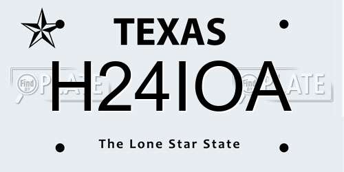 H24IOA Texas License Plate