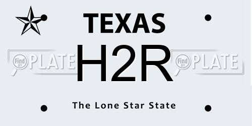 H2R Texas License Plate