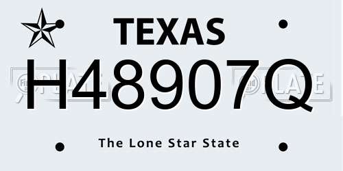 H48907Q Texas License Plate
