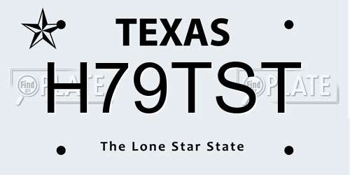 H79TST Texas License Plate