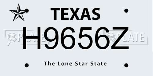 H9656Z Texas License Plate