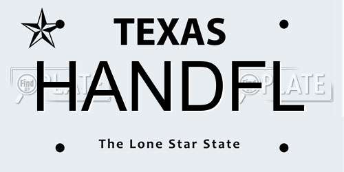HANDFL Texas License Plate