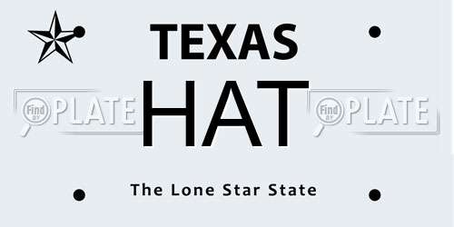 HAT Texas License Plate