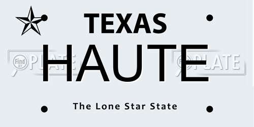 HAUTE Texas License Plate