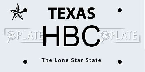 HBC Texas License Plate