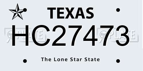 HC27473 Texas License Plate