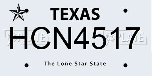 HCN4517 Texas License Plate