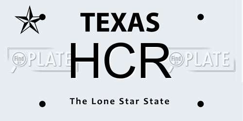 HCR Texas License Plate