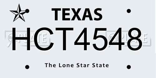 HCT4548 Texas License Plate