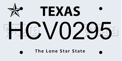 HCV0295 Texas License Plate