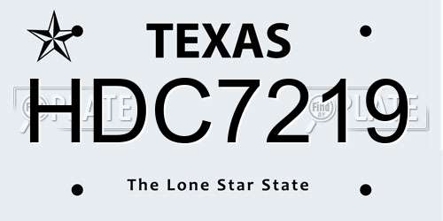 HDC7219 Texas License Plate