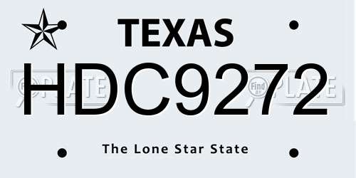 HDC9272 Texas License Plate