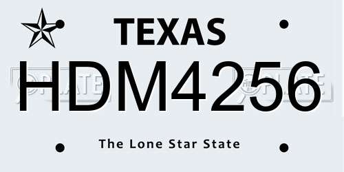 HDM4256 Texas License Plate