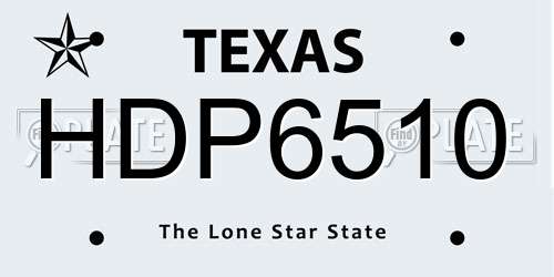 HDP6510 Texas License Plate