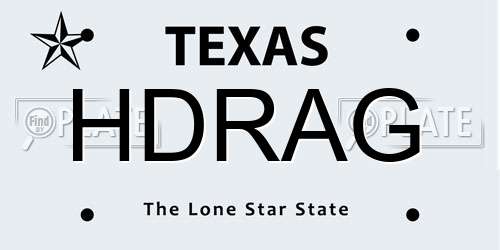 HDRAG Texas License Plate
