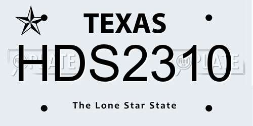 HDS2310 Texas License Plate