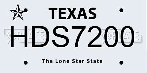 HDS7200 Texas License Plate