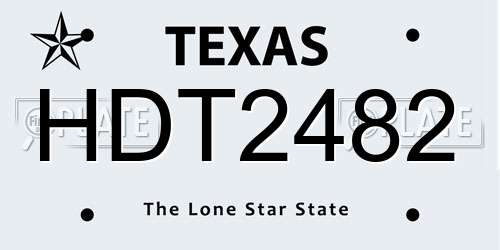 HDT2482 Texas License Plate