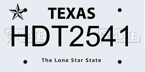 HDT2541 Texas License Plate
