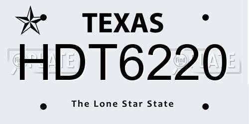 HDT6220 Texas License Plate