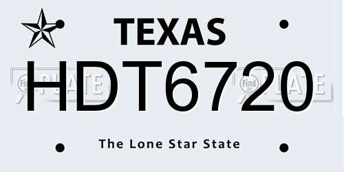 HDT6720 Texas License Plate