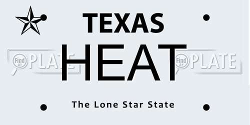 HEAT Texas License Plate