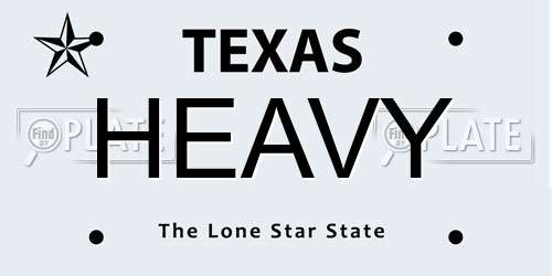 HEAVY Texas License Plate