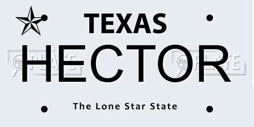 HECTOR Texas License Plate