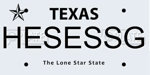 HESESSG Texas License Plate