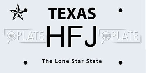 HFJ Texas License Plate