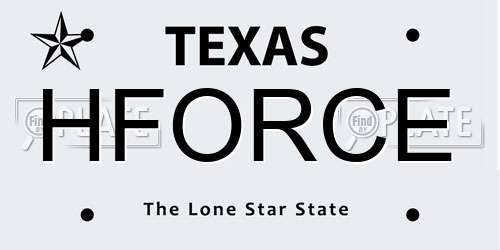 HFORCE Texas License Plate