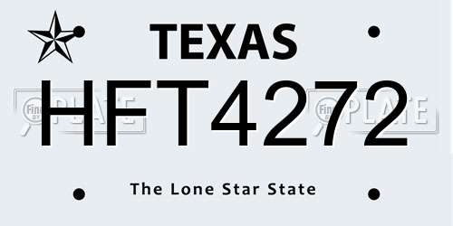 HFT4272 Texas License Plate