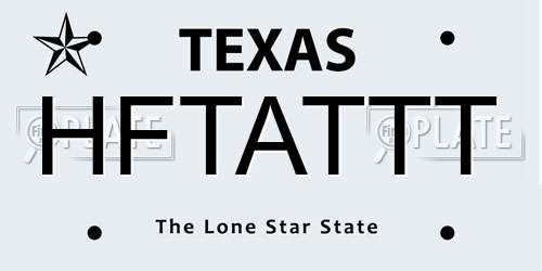 HFTATTT Texas License Plate