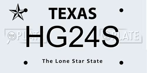 HG24S Texas License Plate