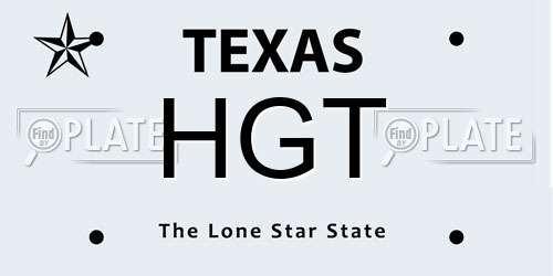 HGT Texas License Plate