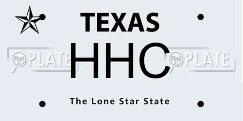 HHC Texas License Plate