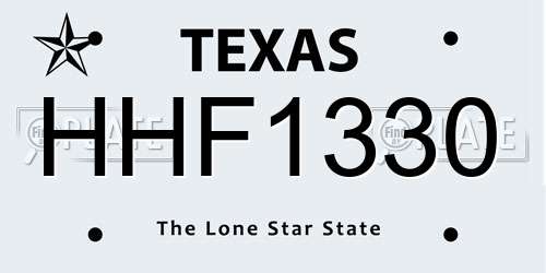 HHF1330 Texas License Plate