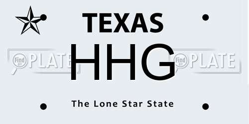 HHG Texas License Plate